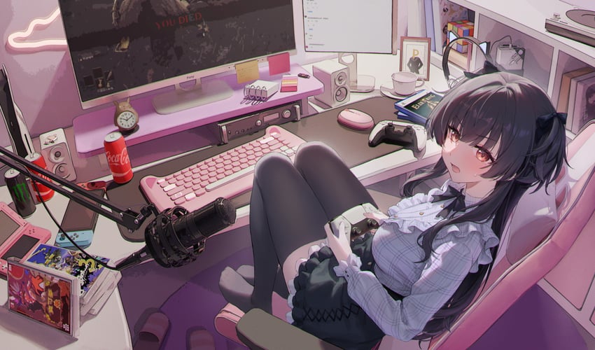 producer, mayuzumi fuyuko, p-head producer, and totoro (idolmaster and 3 more) drawn by ku_qiao_kujo