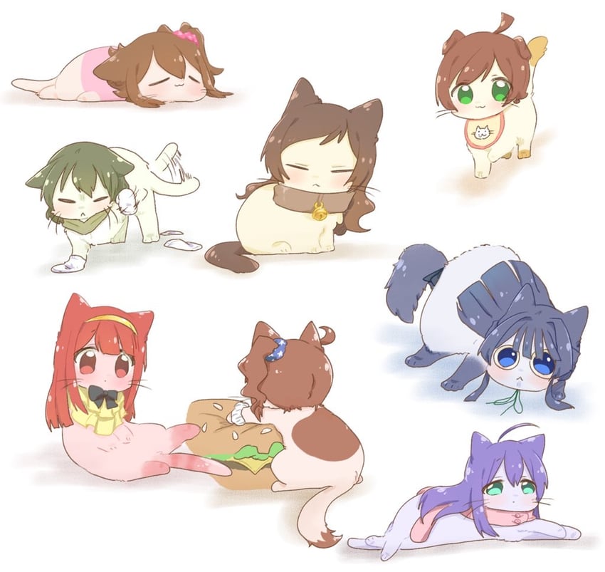 kitazawa shiho, mogami shizuka, mochizuki anna, yokoyama nao, tanaka kotoha, and 3 more (idolmaster and 1 more) drawn by hutaba