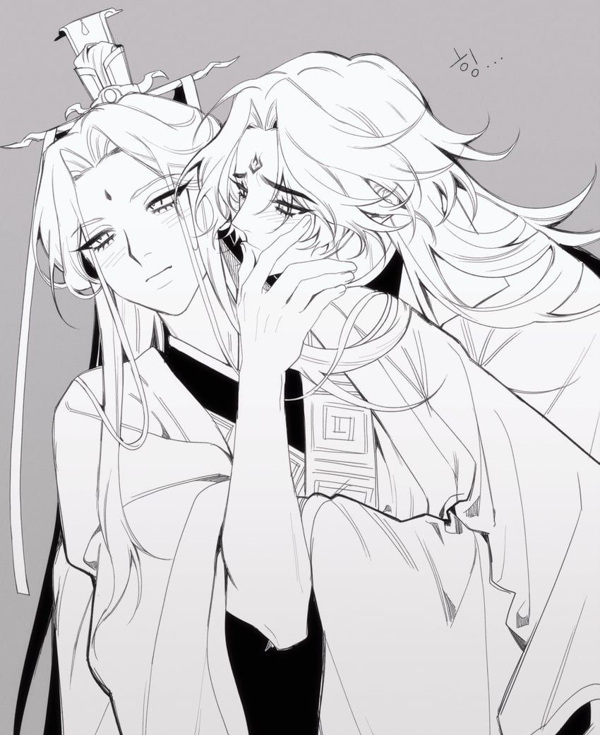 luo binghe and shen qingqiu (renzha fanpai zijiu xitong) drawn by bisu_(hw3op)