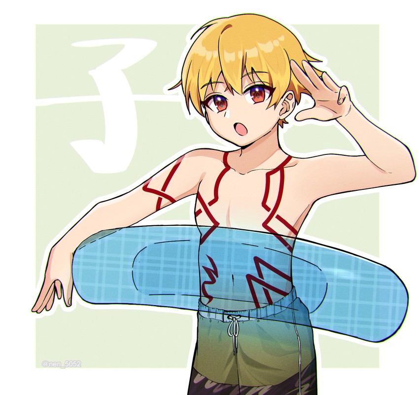 gilgamesh and child gilgamesh (fate and 2 more) drawn by nen_5050