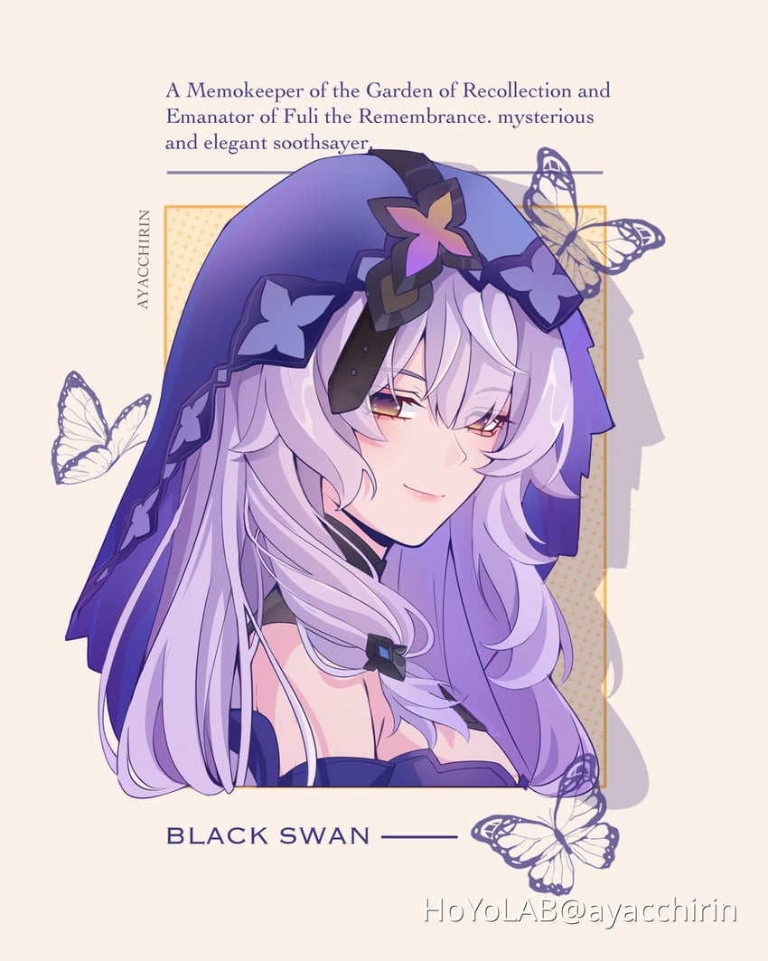 black swan (honkai and 1 more) drawn by ayacchirin