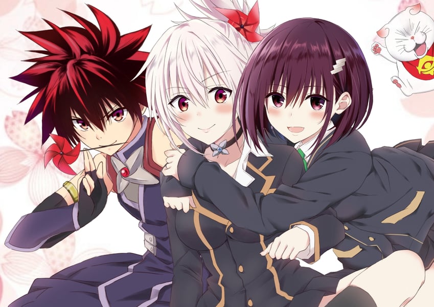 kazamaki matsuri, kanade suzu, and shirogane (ayakashi triangle) drawn by saint_laurent_paris