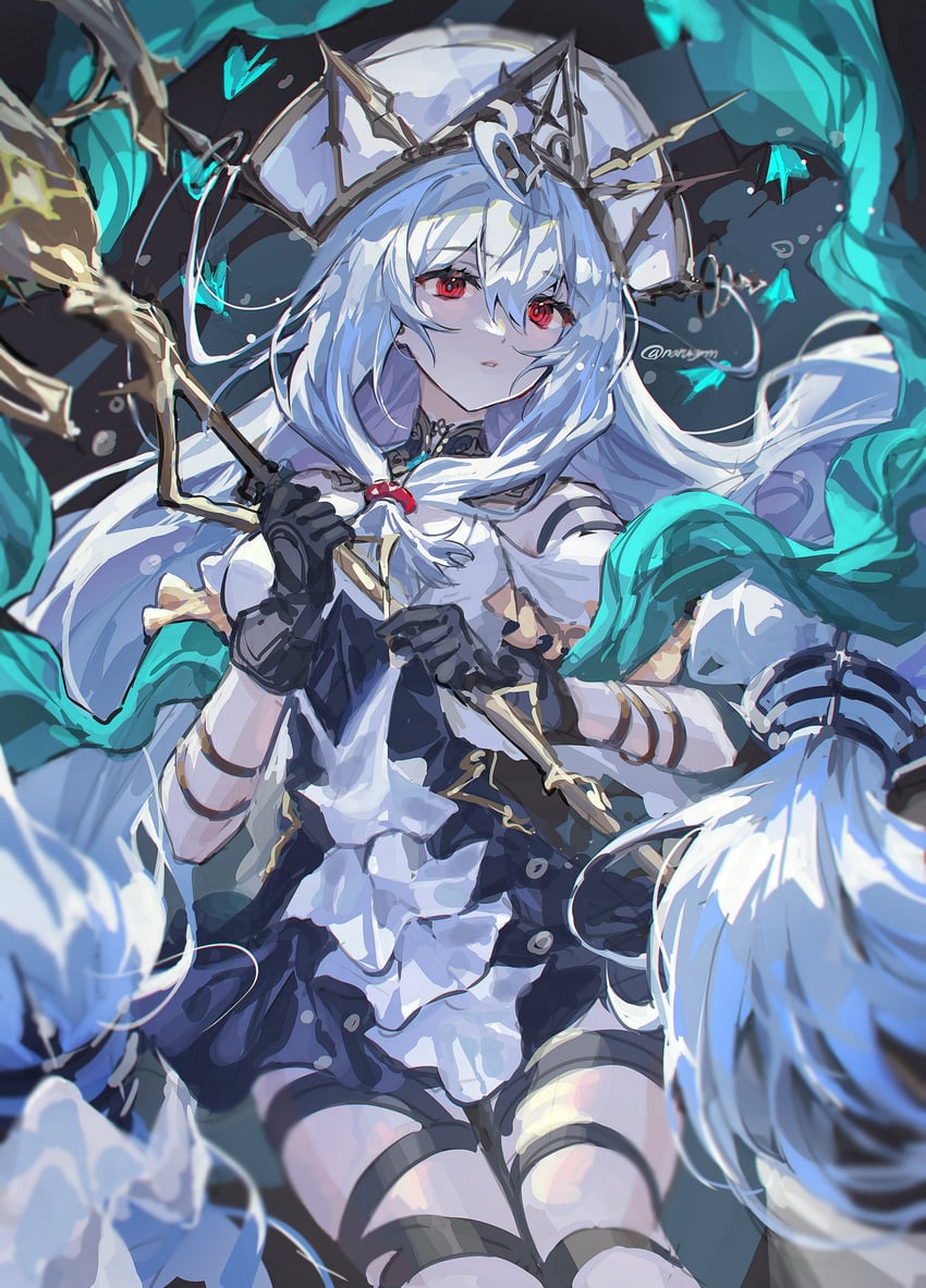 skadi and skadi the corrupting heart (arknights) drawn by narugrm
