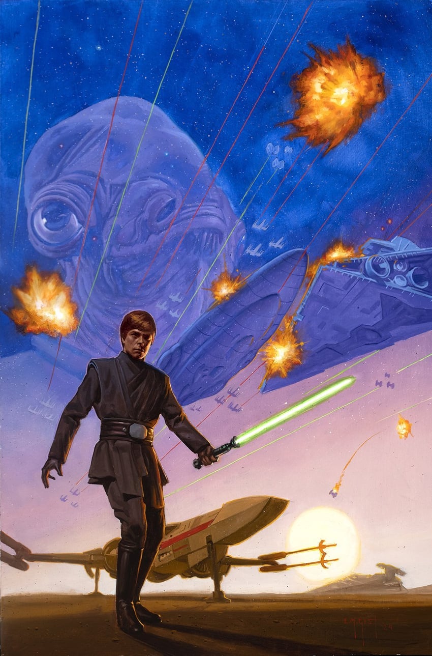 luke skywalker and gial ackbar (star wars) drawn by erik_gist