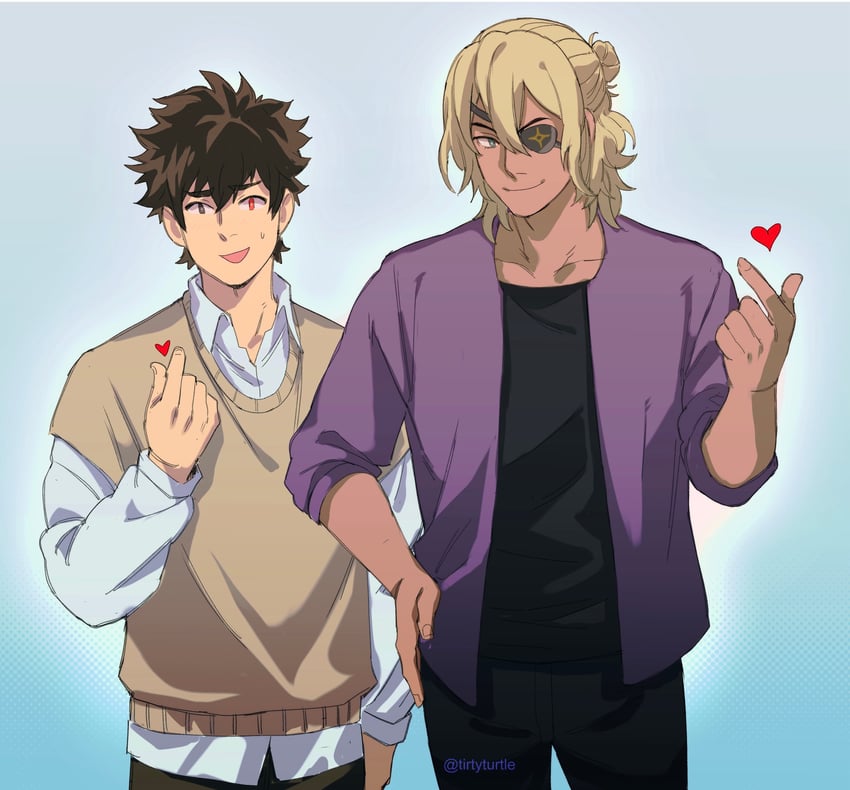 date kaname and ryuki kuruto (ai the somnium files and 1 more) drawn by tirtyturtle
