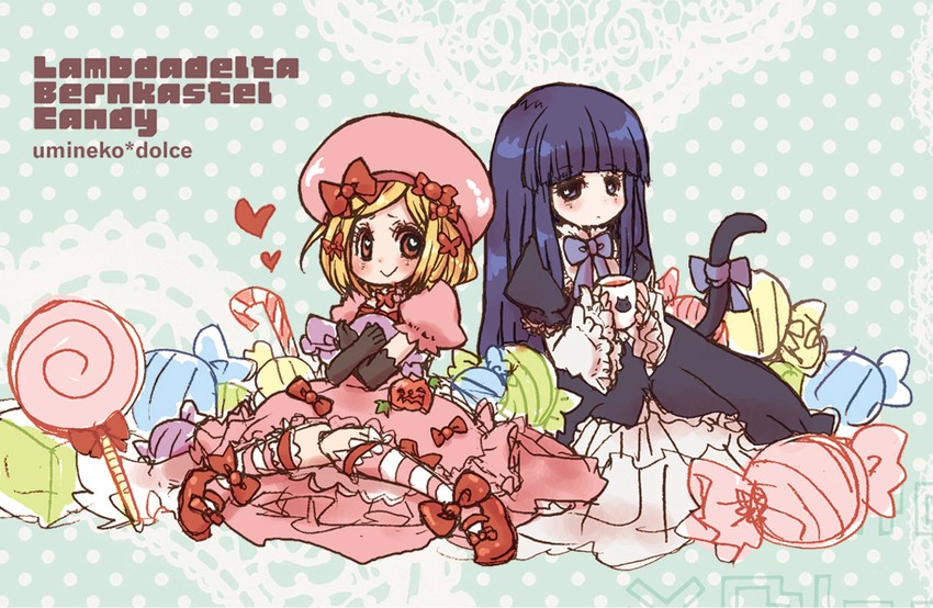 frederica bernkastel and lambdadelta (umineko no naku koro ni) drawn by pota417