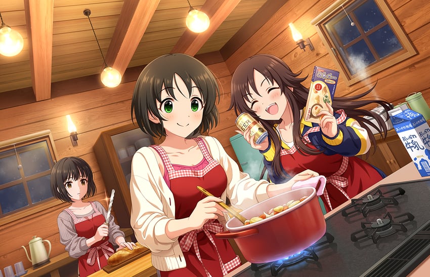 himekawa yuki, takafuji kako, and harada miyo (idolmaster and 2 more)