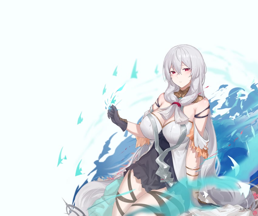 skadi and skadi the corrupting heart (arknights) drawn by kerxeno