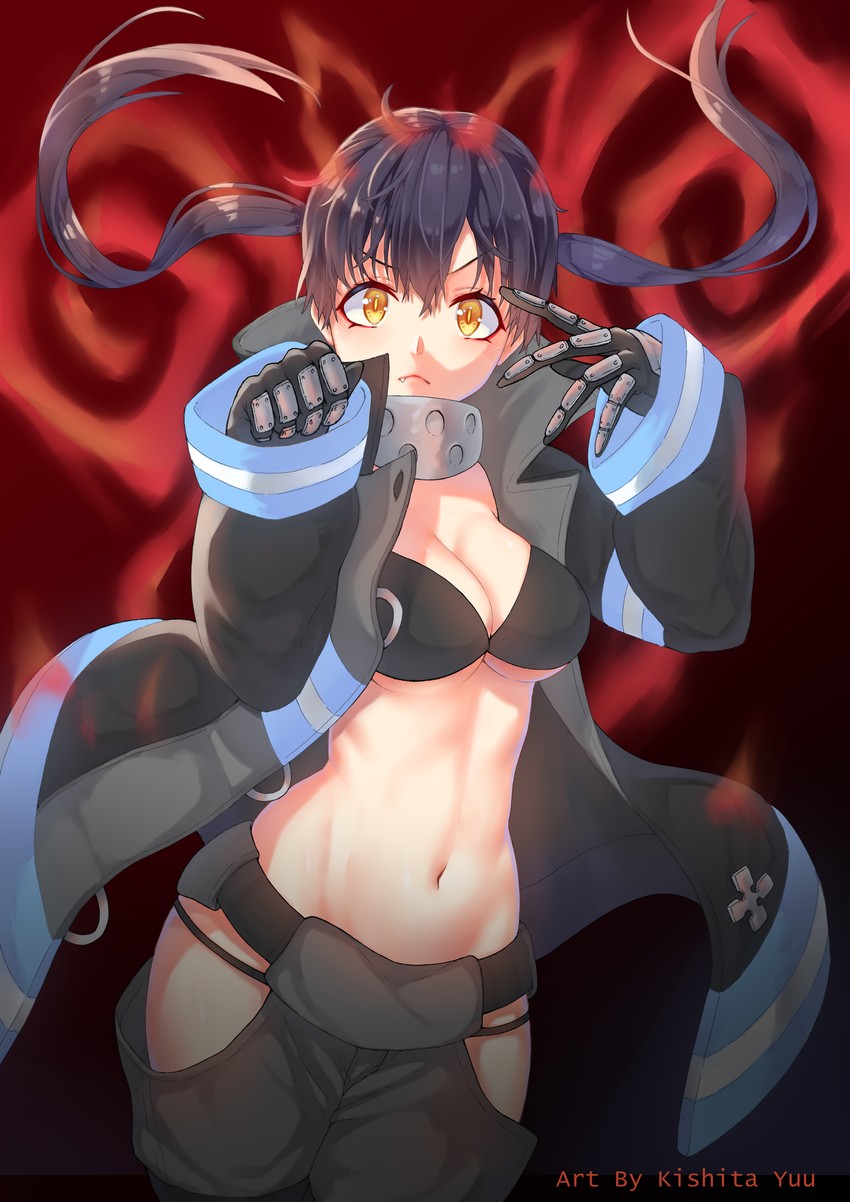 tamaki kotatsu (en'en no shouboutai) drawn by kishita_yuu