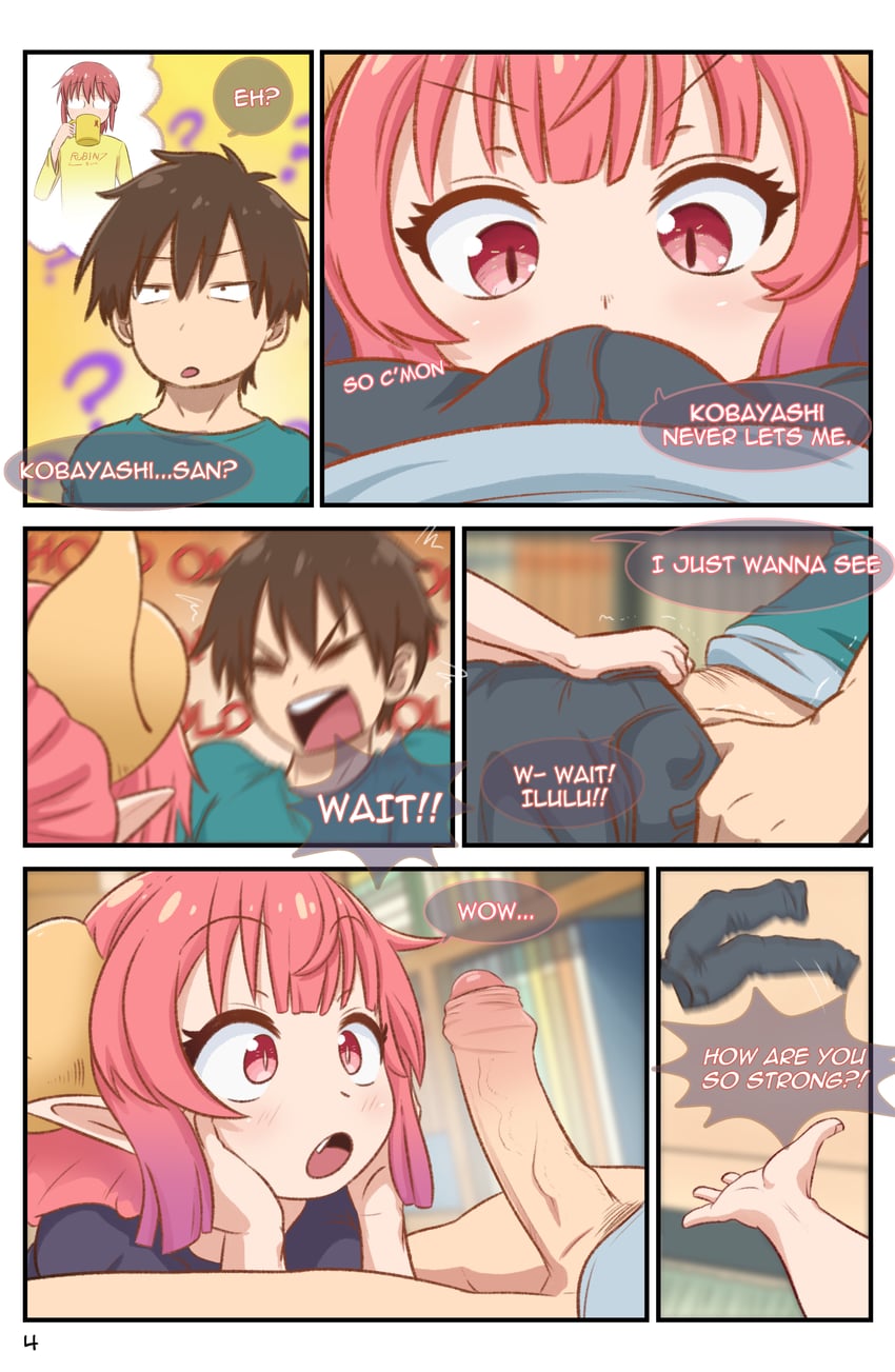 ilulu, kobayashi, and aida taketo (kobayashi-san chi no maidragon) drawn by greatm8