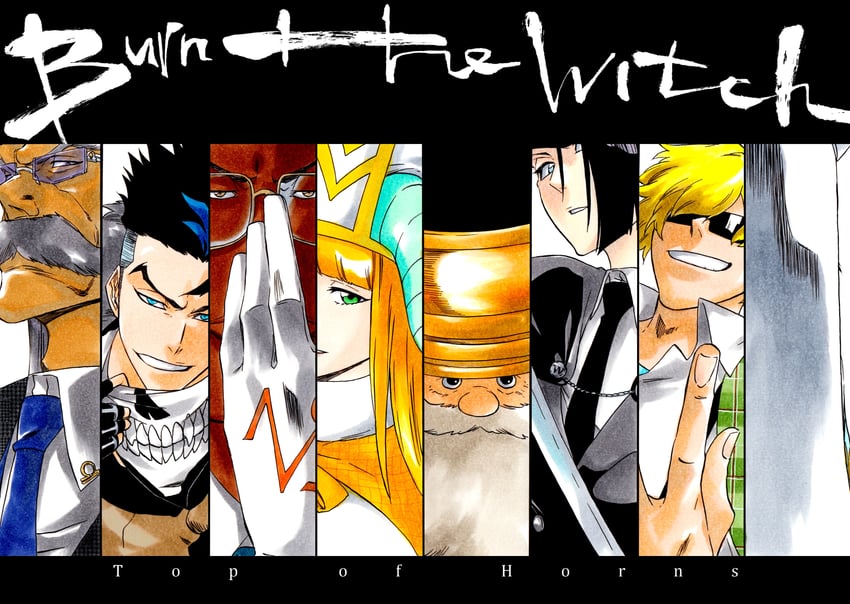 bruno bangnyfe, sullivan squire, trombone takkinen, cquntnire milieve, roy b dipper, and 2 more (burn the witch) drawn by ken'ichi_(ken1ro_u)
