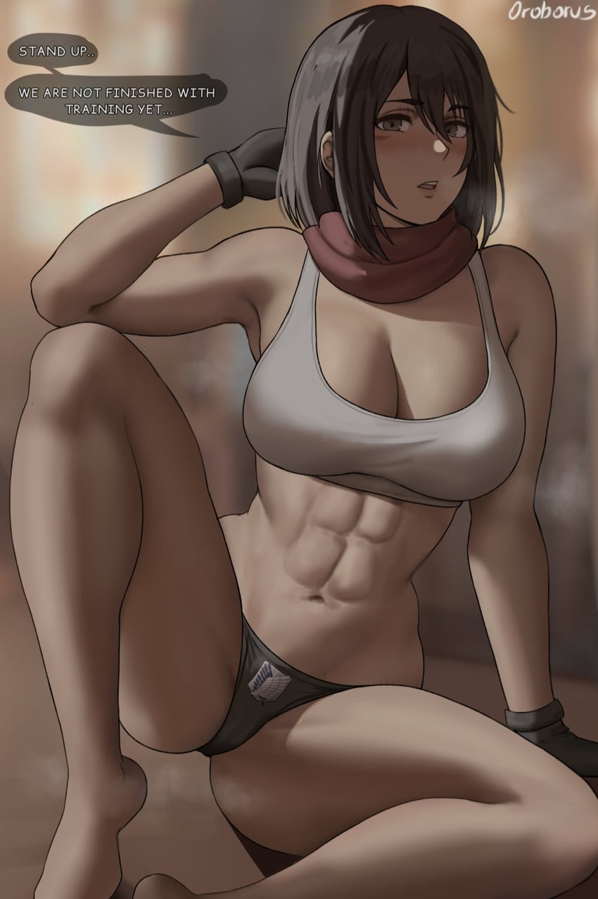 mikasa ackerman (shingeki no kyojin) drawn by oroborus