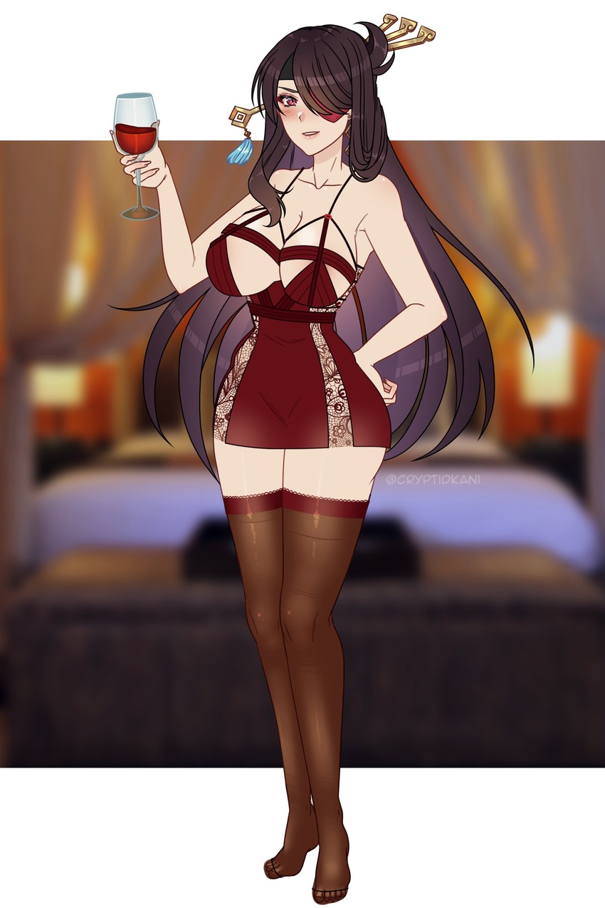 beidou (genshin impact) drawn by cryptid_crab