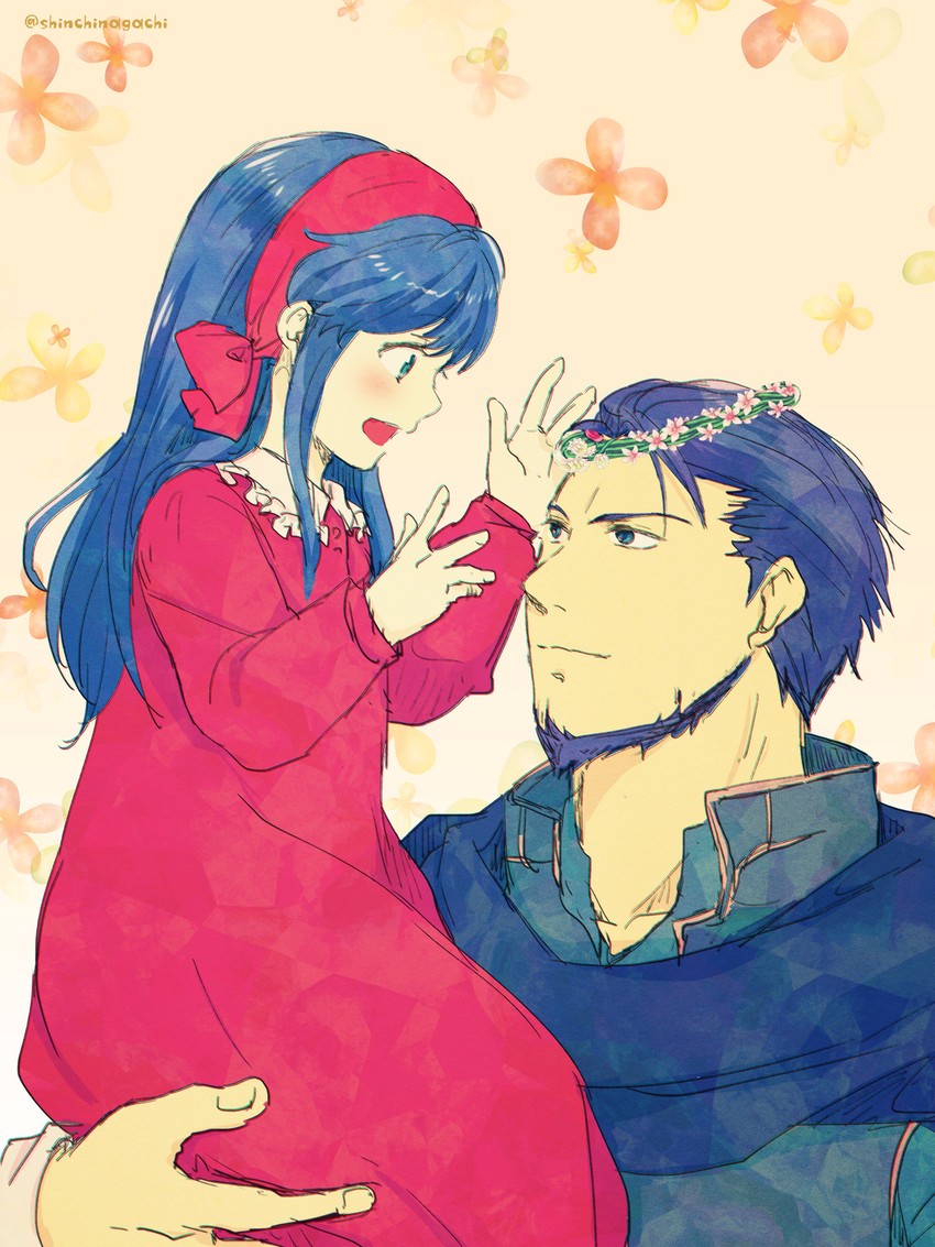 lilina and hector (fire emblem and 2 more) drawn by nishimura_(shinchinagachi)