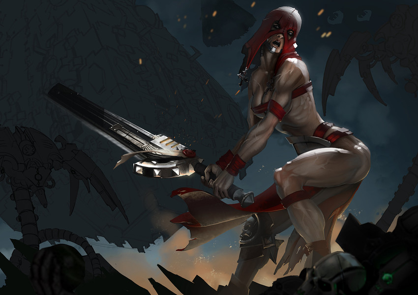 adepta sororitas (warhammer 40k) drawn by rusu_eusebiu