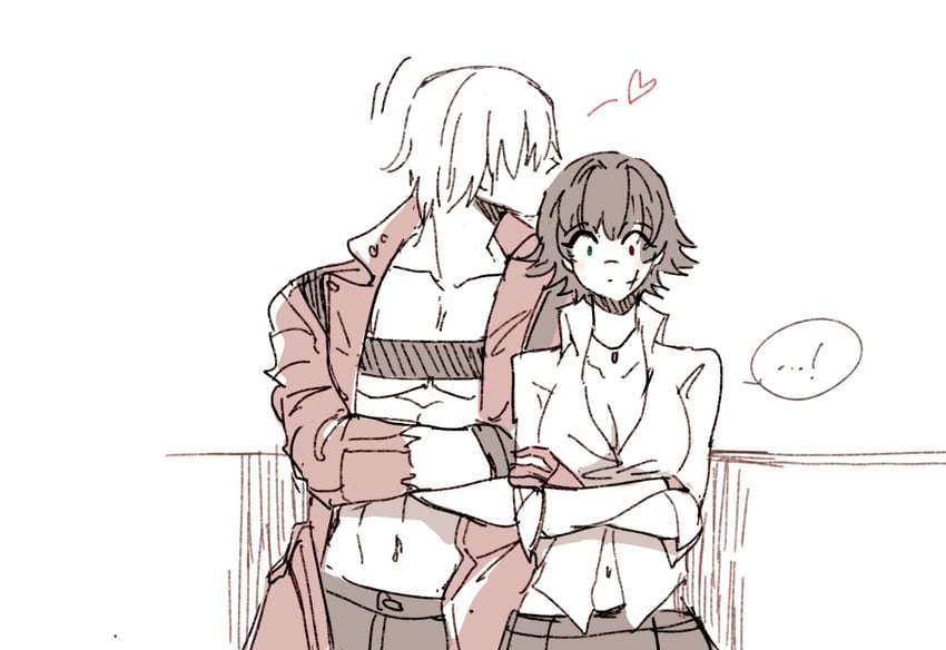 dante and lady (devil may cry and 1 more) drawn by jumpoon