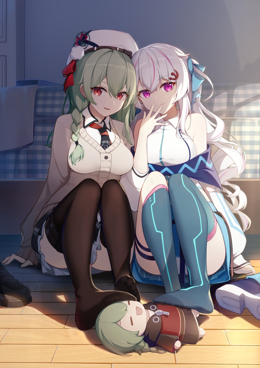 huanxiang koudai meow and sasha krik (indie virtual youtuber and 1 more) drawn by wawako_mama