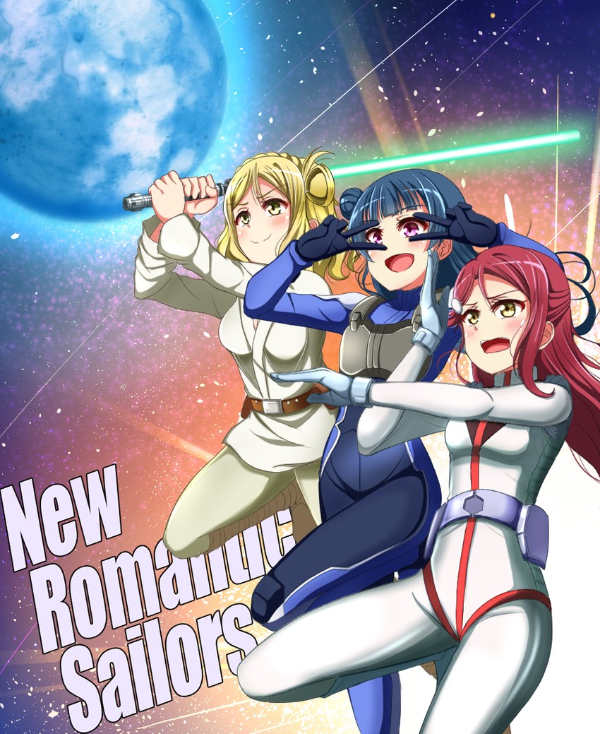 tsushima yoshiko, sakurauchi riko, ohara mari, amuro ray, setsuna f. seiei, and 1 more (love live! and 7 more) drawn by siki00419