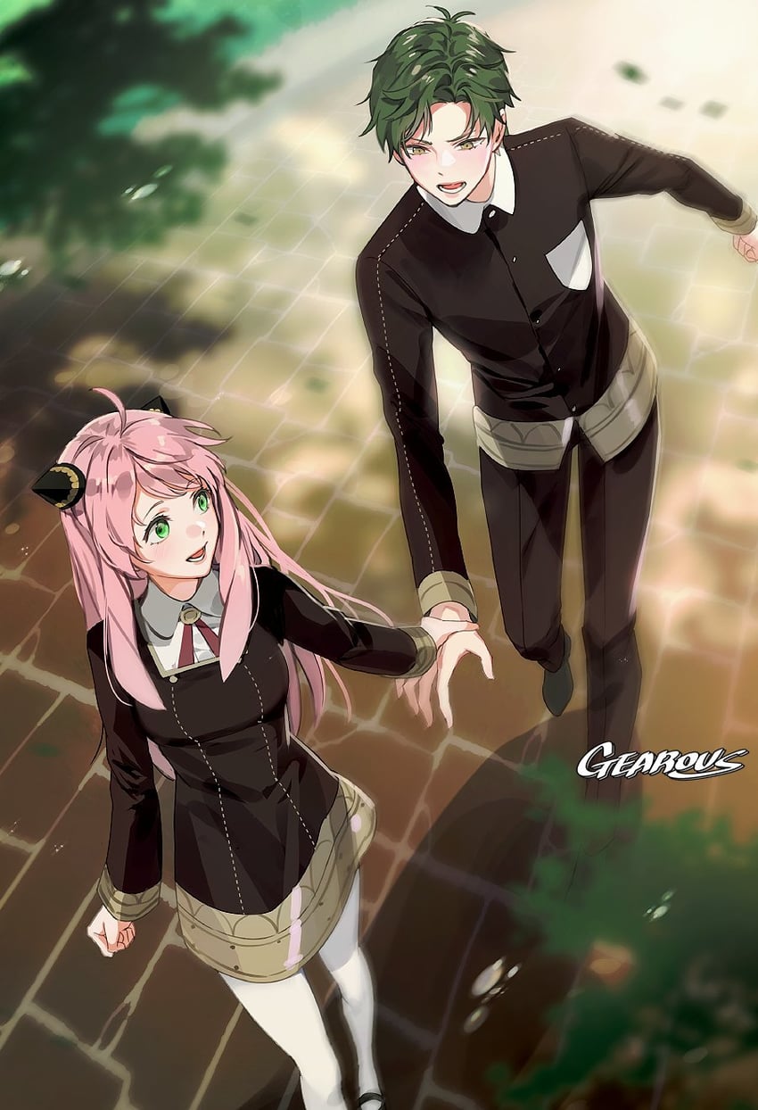 anya and damian desmond (spy x family) drawn by gearous