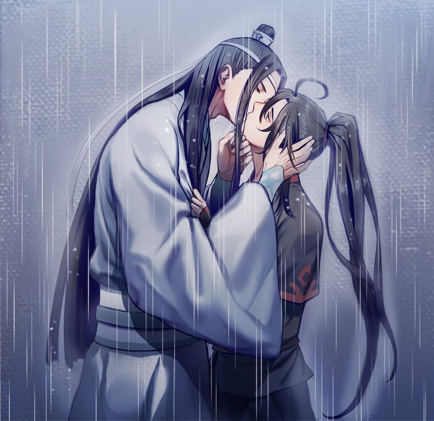 wei wuxian and lan wangji (modao zushi) drawn by beaugi