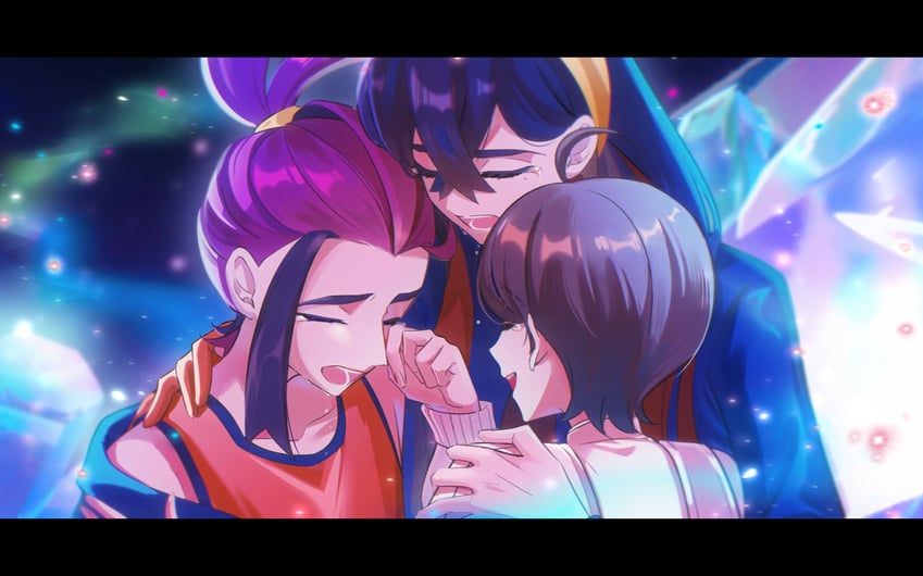 kieran, juliana, and carmine (pokemon and 1 more) drawn by xiaxiania