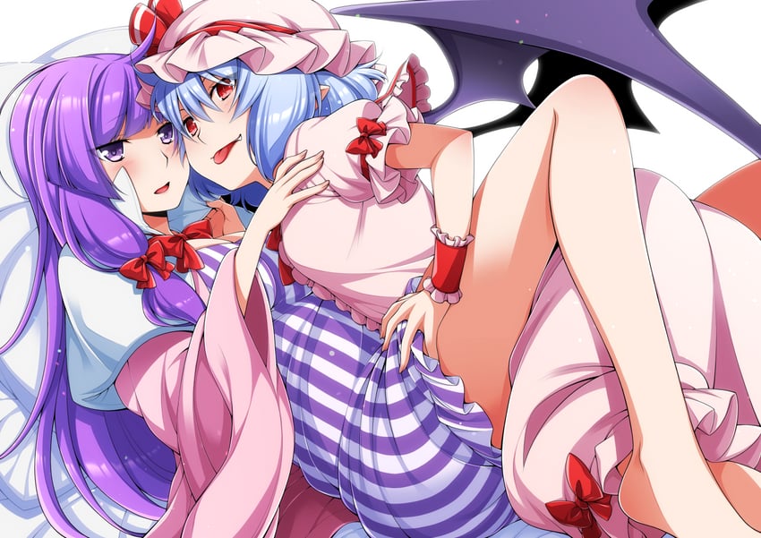 remilia scarlet and patchouli knowledge (touhou) drawn by eichi_yuu