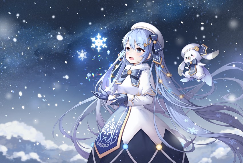 hatsune miku, yuki miku, and rabbit yukine (vocaloid) drawn by applebanny