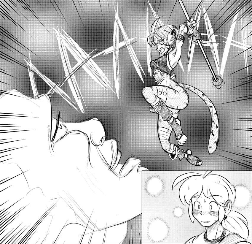 katt and ryu (breath of fire and 1 more) drawn by brodoof