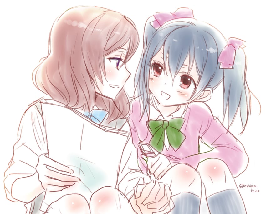 nishikino maki and yazawa nico (love live! and 1 more) drawn by ooshima_tomo