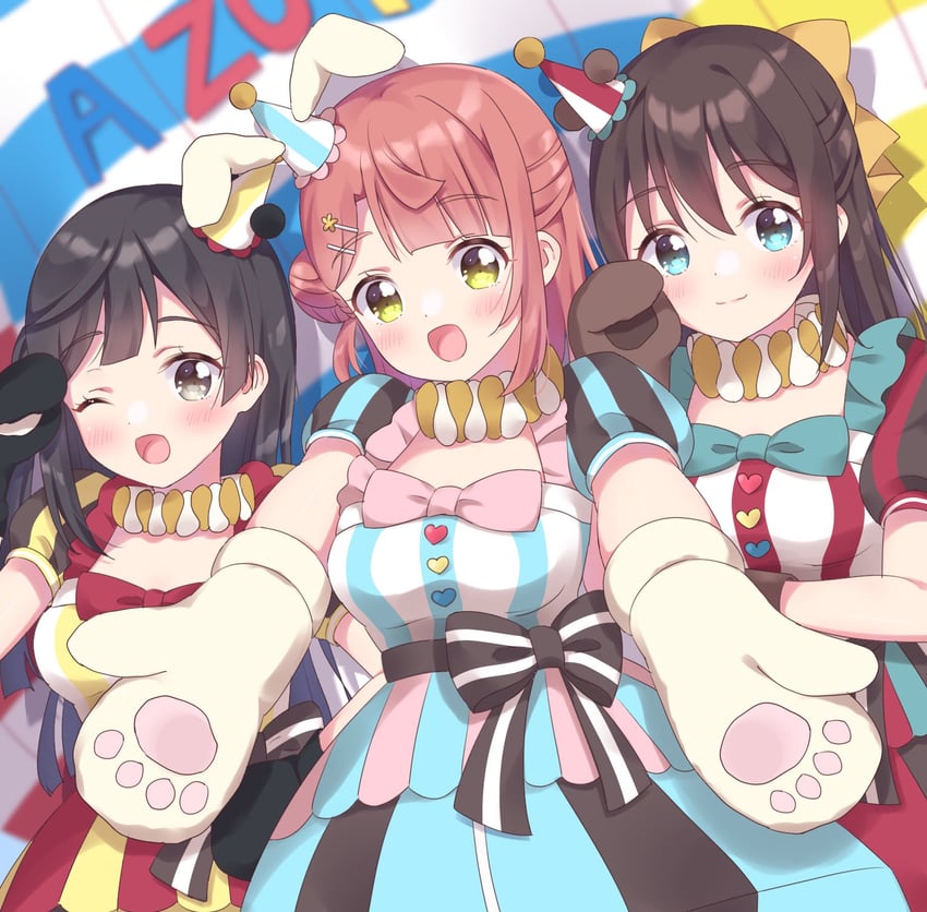 yuki setsuna, uehara ayumu, and osaka shizuku (love live! and 1 more) drawn by ichigomilk1515