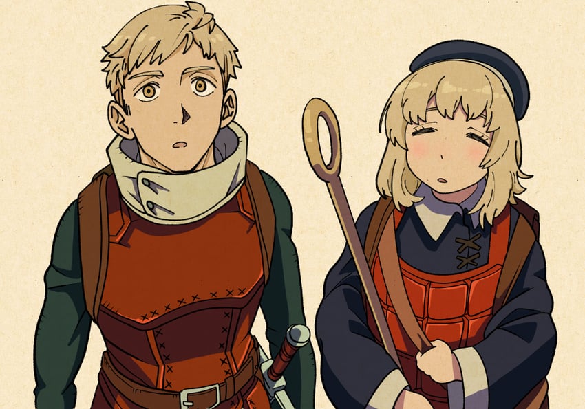 falin touden and laios touden (dungeon meshi) drawn by a-king
