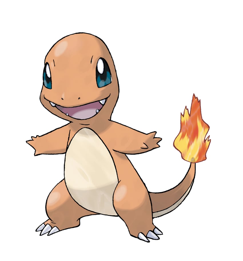 charmander (pokemon and 1 more) drawn by sugimori_ken
