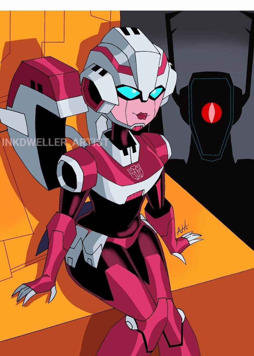 arcee and shockwave (transformers and 1 more) drawn by ink_soup321