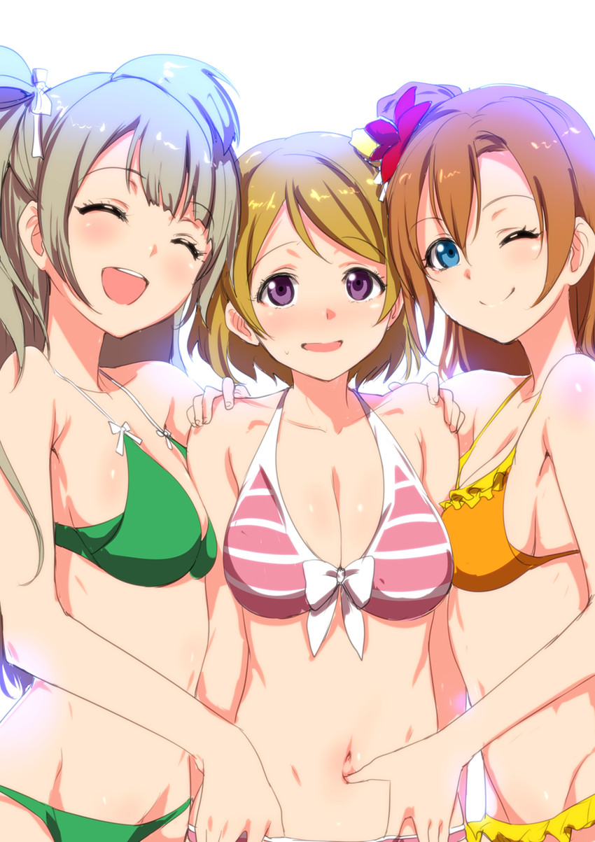 minami kotori, kosaka honoka, and koizumi hanayo (love live! and 1 more) drawn by clearite