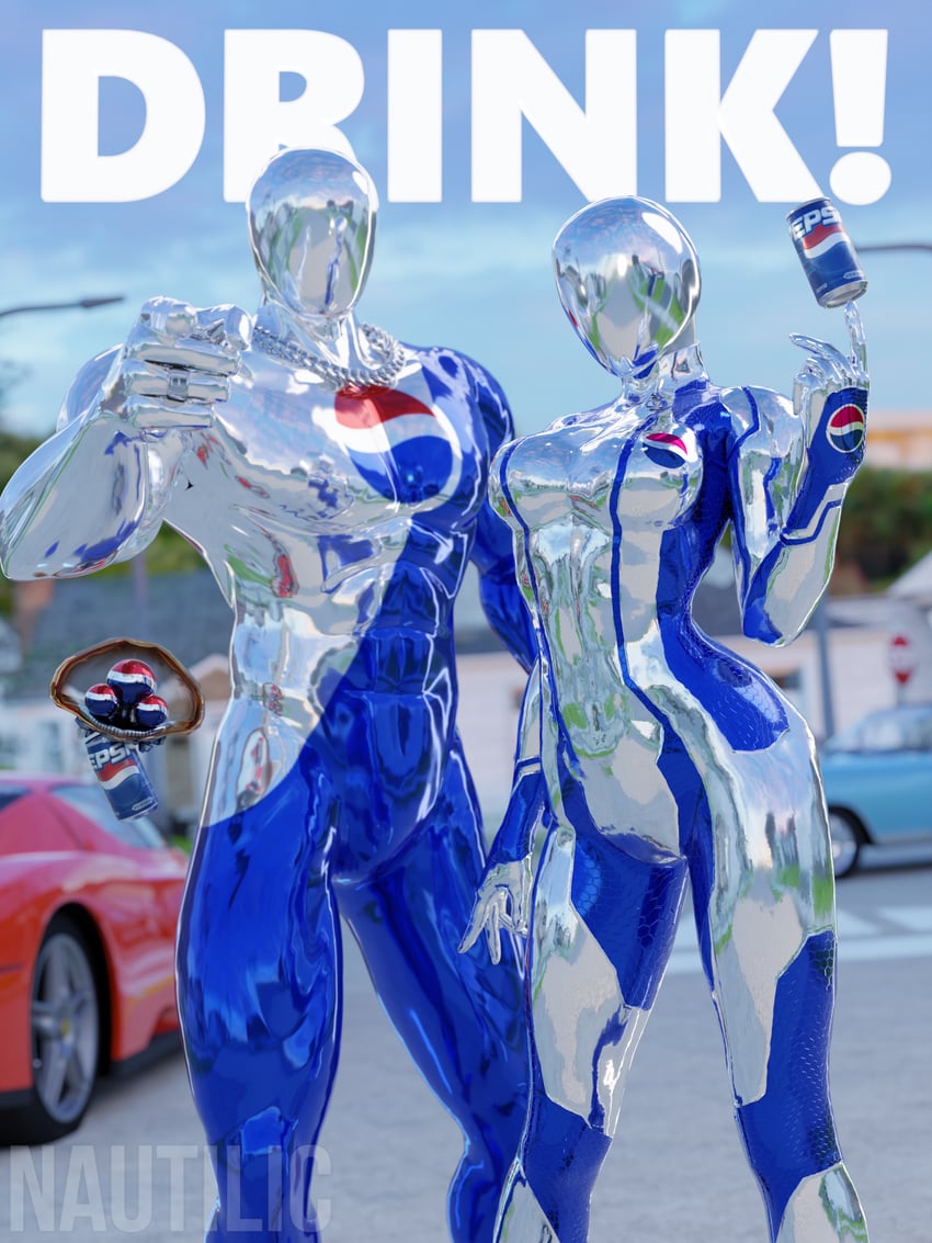 pepsiman (pepsi and 1 more) drawn by nautilic