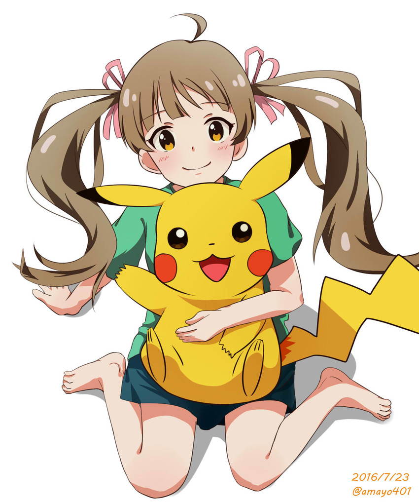 pikachu and hakozaki serika (pokemon and 2 more) drawn by amayo401