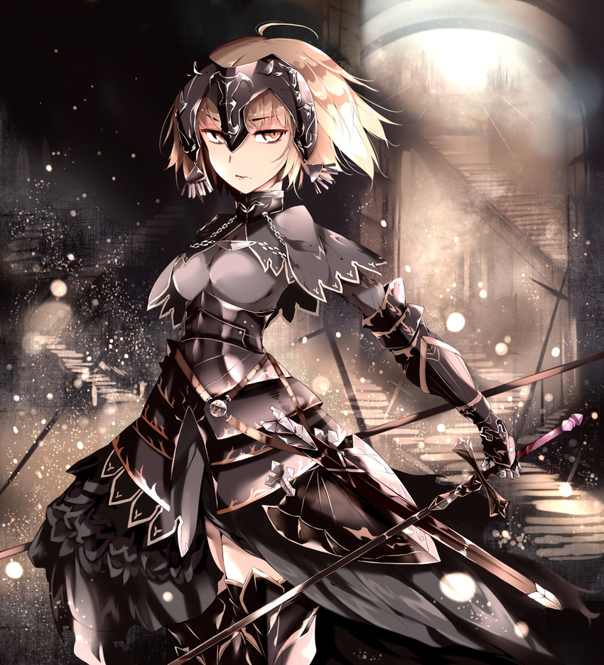 jeanne d'arc alter (fate and 1 more) drawn by kyuu_(plastic_night_q)