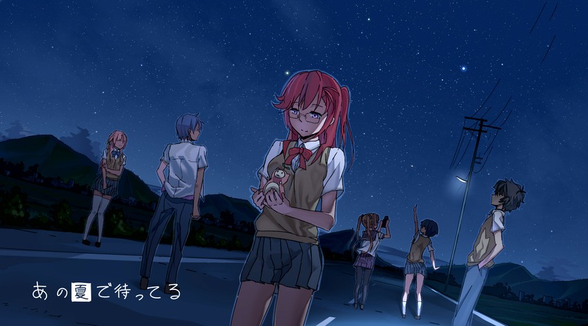 tanigawa kanna, takatsuki ichika, yamano remon, kitahara mio, rinon, and 2 more (ano natsu de matteru) drawn by sagiv