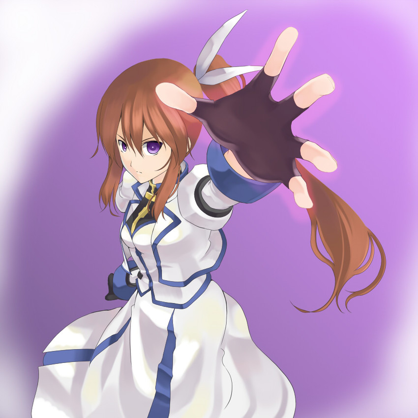 takamachi nanoha (lyrical nanoha and 1 more) drawn by tadokoro_teppei