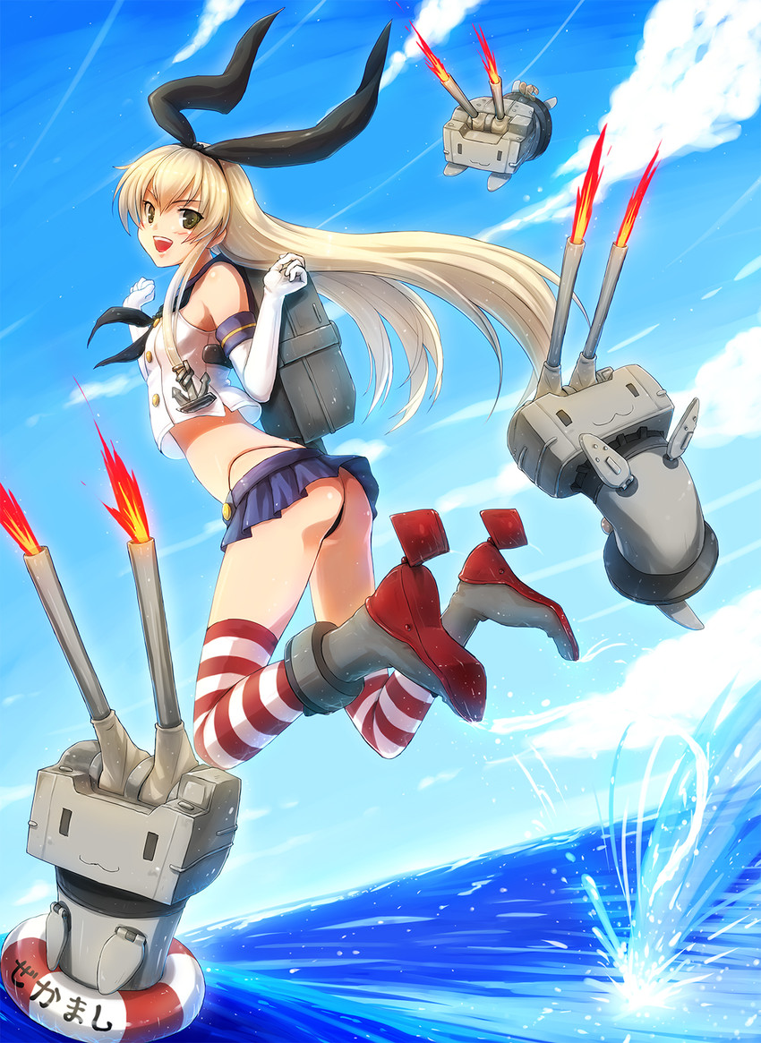 shimakaze and rensouhou-chan (kantai collection) drawn by reco_(fortunequest)