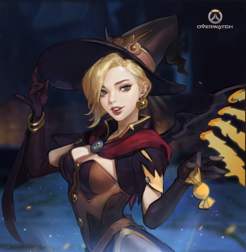 mercy and witch mercy (overwatch and 1 more) drawn by monable