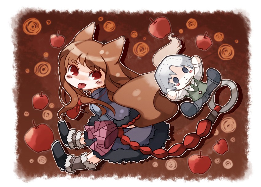 holo and craft lawrence (spice and wolf) drawn by chachi_(azuzu)