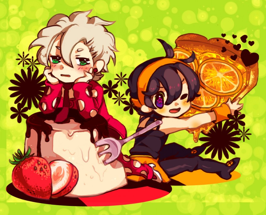 narancia ghirga and pannacotta fugo (jojo no kimyou na bouken and 1 more) drawn by mirihiko