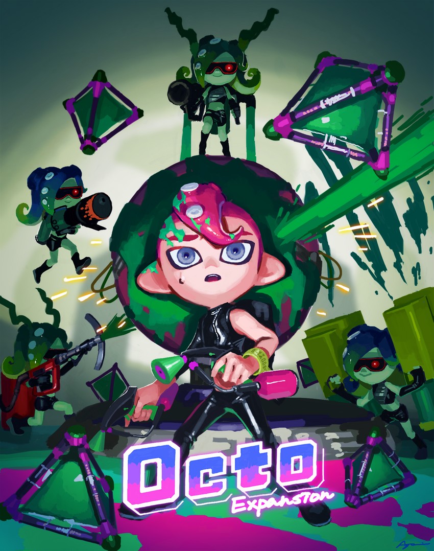octoling player character, agent 8, octoling boy, and takozonesu (splatoon and 2 more) drawn by ayumi_(830890)