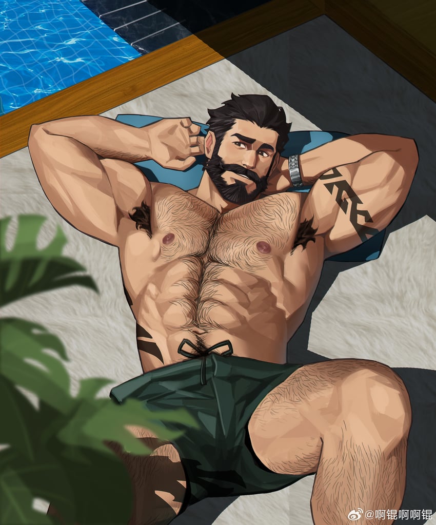 graves and pool party graves (league of legends) drawn by akunaakun_(kunkun586586)