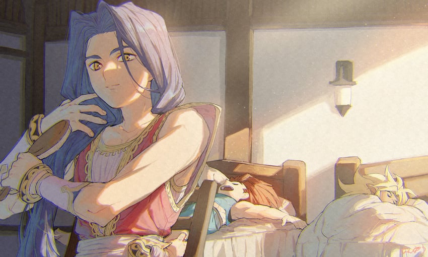 duran, hawkeye, and kevin (seiken densetsu and 1 more) drawn by nanpou_(nanpou0021)