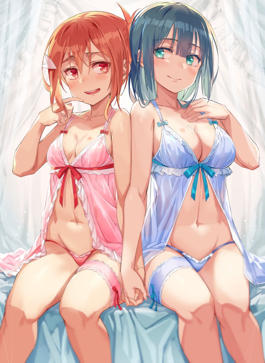 yuuki yuuna and tougou mimori (yuusha de aru and 1 more) drawn by michairu
