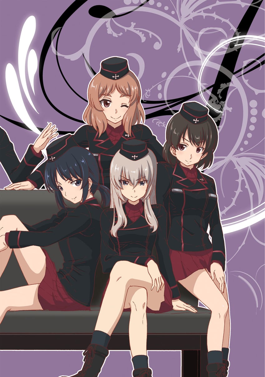itsumi erika and idegami takeko (girls und panzer and 1 more) drawn by saitaniya_ryouichi