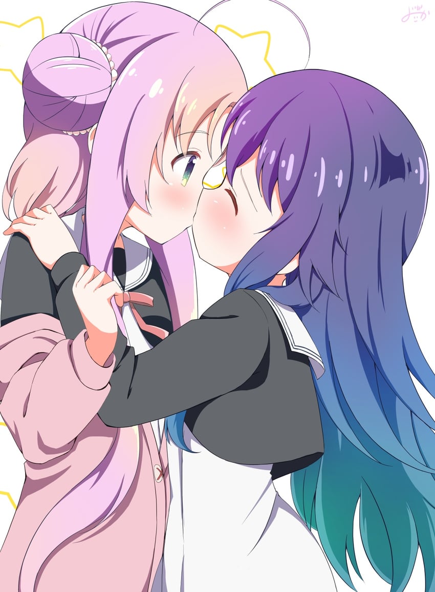 konohoshi umika and akeuchi yuu (hoshikuzu telepath) drawn by inakami