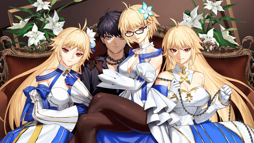 arcueid brunestud, tohno shiki, and archetype earth (fate and 3 more) drawn by emo37337640